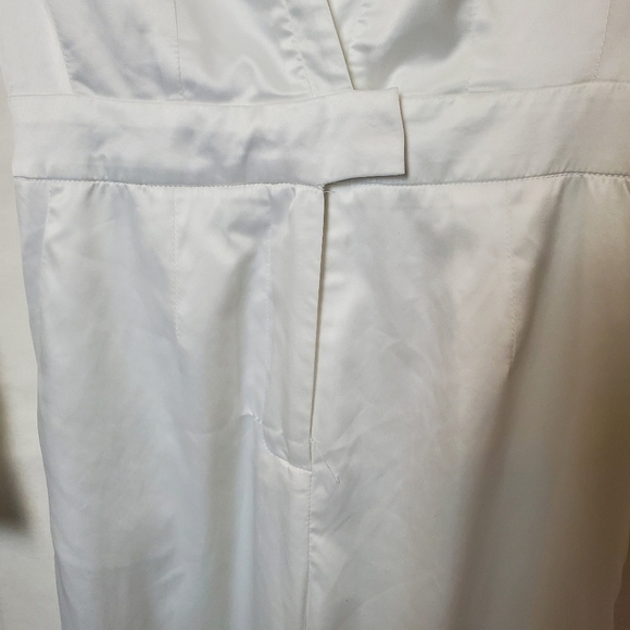 Jluxlabel Satin Feel Deep Plunge Sinclair Jumpsuit White Size Small - Picture 5 of 16